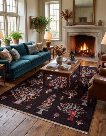 4' 11 x 6' 8 Hand Knotted Ariana Ziegler Rug