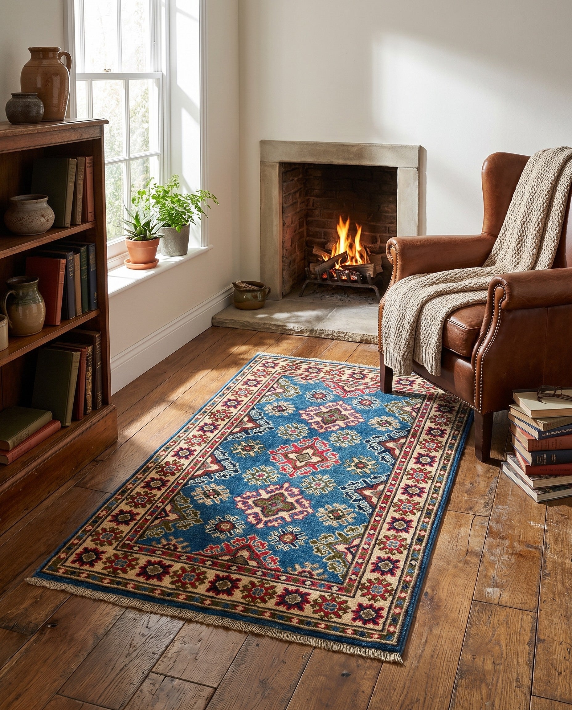 2' 6 x 3' 11 Hand Knotted Kazak Rug
