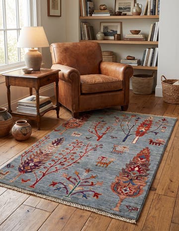 2' 9 x 4' 6 Hand Knotted Ariana Ziegler Rug