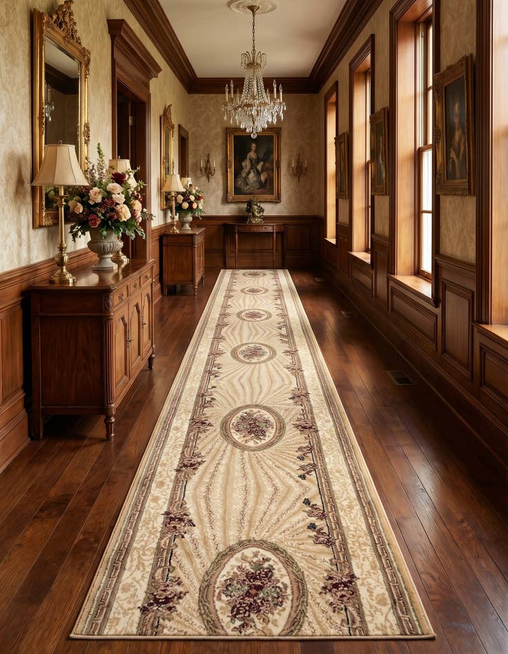 Detail image of 2' 8 x 29' 5 Tabriz Design Runner Rug