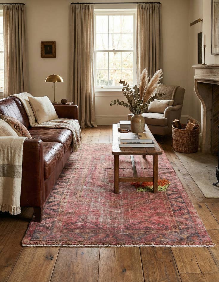 Detail image of 4' x 6' 7 Hand Knotted Ultra Vintage Persian Wool Rug