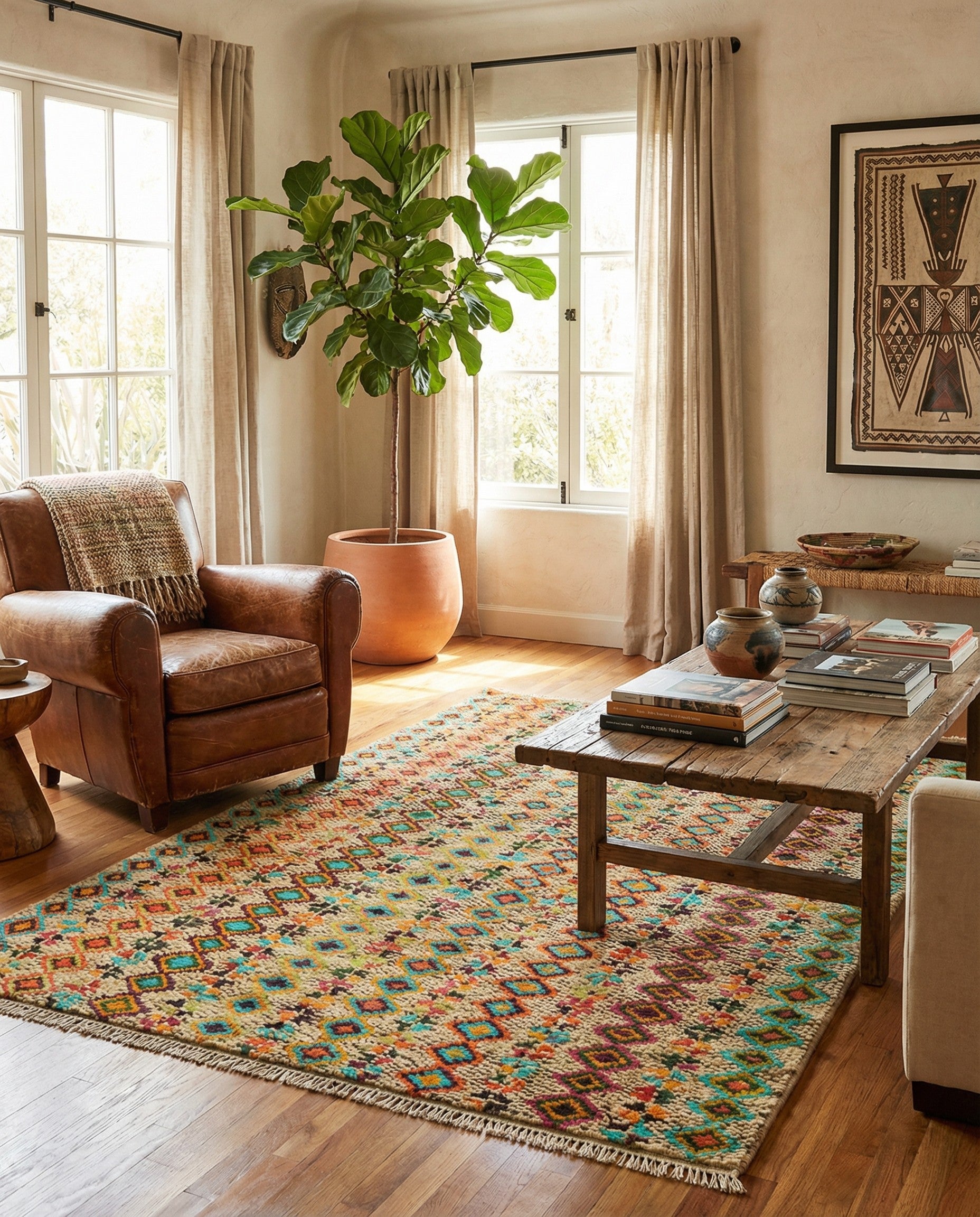 4' 3 x 6' Hand Knotted Balouch Wool Rug