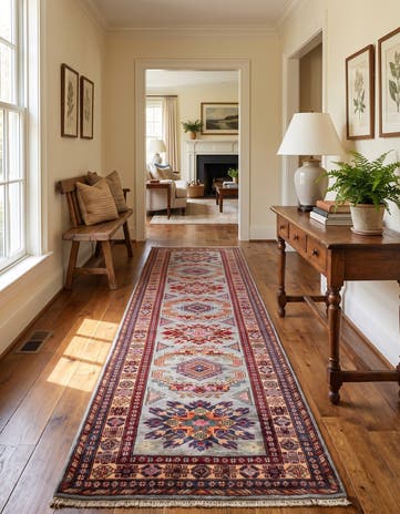 2' 7 x 9' 8 Hand Knotted Kazak Runner Rug