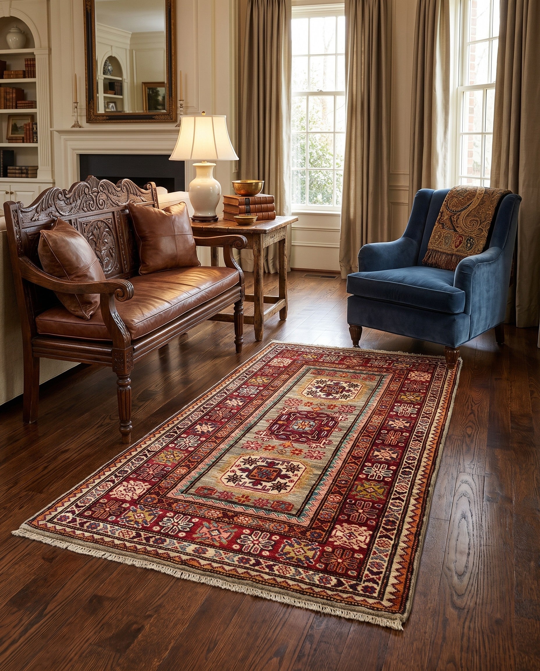 2' 8 x 4' 2 Hand Knotted Kazak Rug