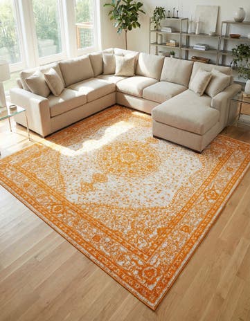 Orange Dover Square Rug
