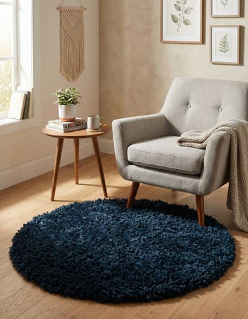 Aegean Blue Marilyn Monroe&trade; Shag Round Rug