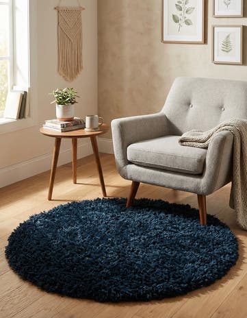 Aegean Blue Marilyn Monroe™ Shag Round Rug