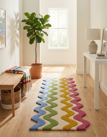 Happy Rugs Wavy Wool Runner