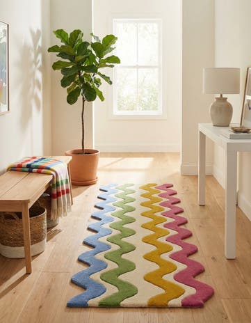 Happy Rugs Wavy Wool Runner