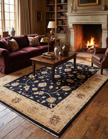 5' x 7' 1 Hand Knotted Ziegler Rug