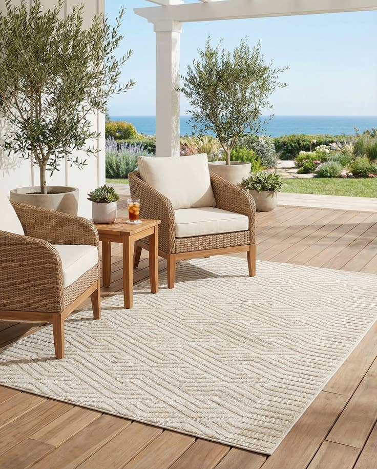 Detail image of 5' x 8' Easy-Clean Sabrina Soto Hudson Indoor / Outdoor Rug