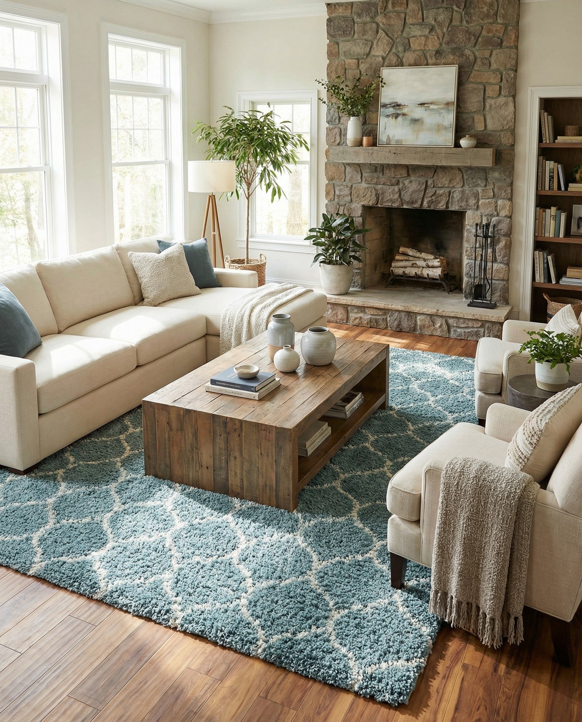 Primary image 10' 8 x 14' Trellis Shag Rug