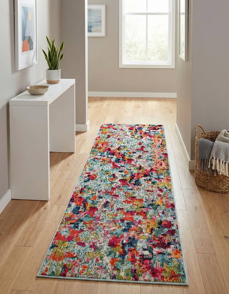 Detail image of 2' 2 x 6' Washable Theia Runner Rug