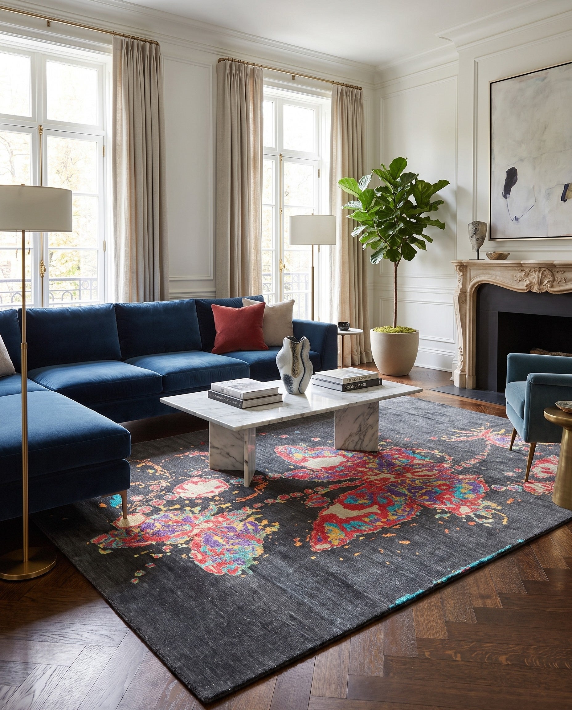 6' 1 x 8' 10 Hand Knotted Ariana Ziegler Rug