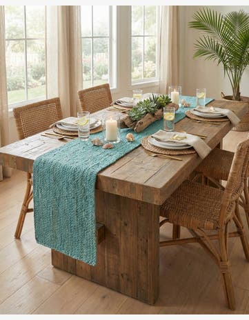 1' 2 x 10' Handmade Braided Jute Table Runner Rug