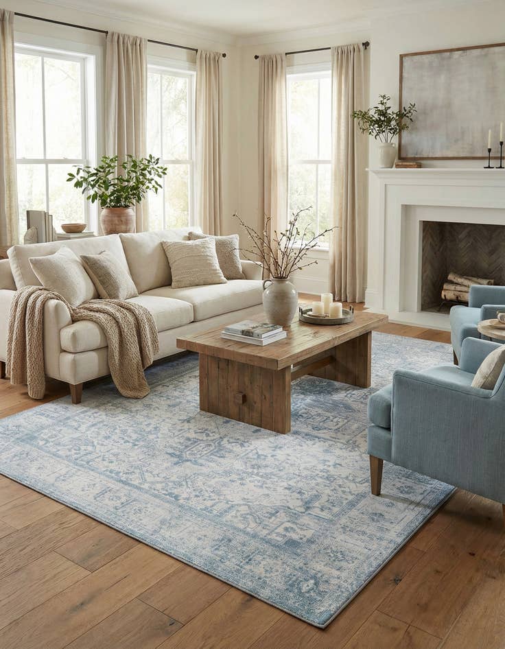 Detail image of 8' 4 x 12' Washable Timeless Rug