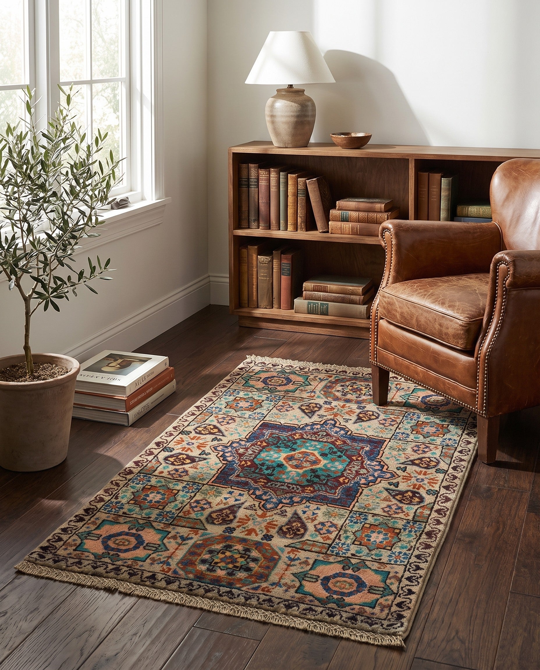 1' 11 x 3' 1 Hand Knotted Mamluk Ziegler Rug