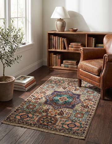 1' 11 x 3' 1 Hand Knotted Mamluk Ziegler Rug