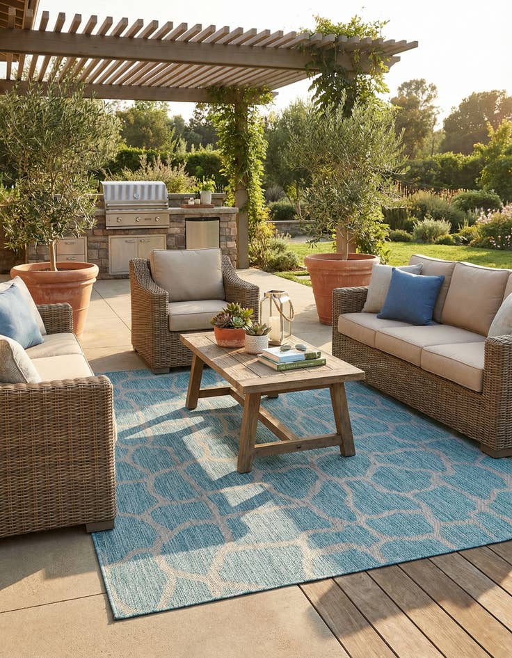 Detail image of 5' 3 x 8' Washable Safari Indoor / Outdoor Rug