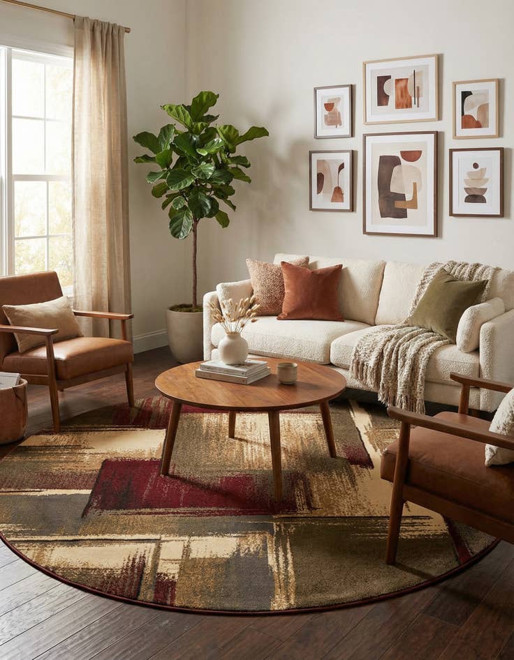 Detail image of 7' 10 x 7' 10 Cafe Round Rug