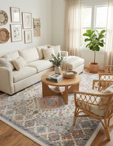 Ivory Kamala Washable Rug