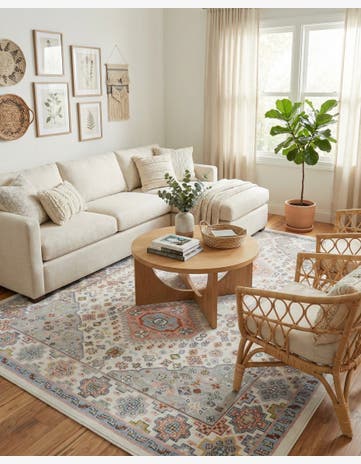 Ivory Kamala Washable Rug