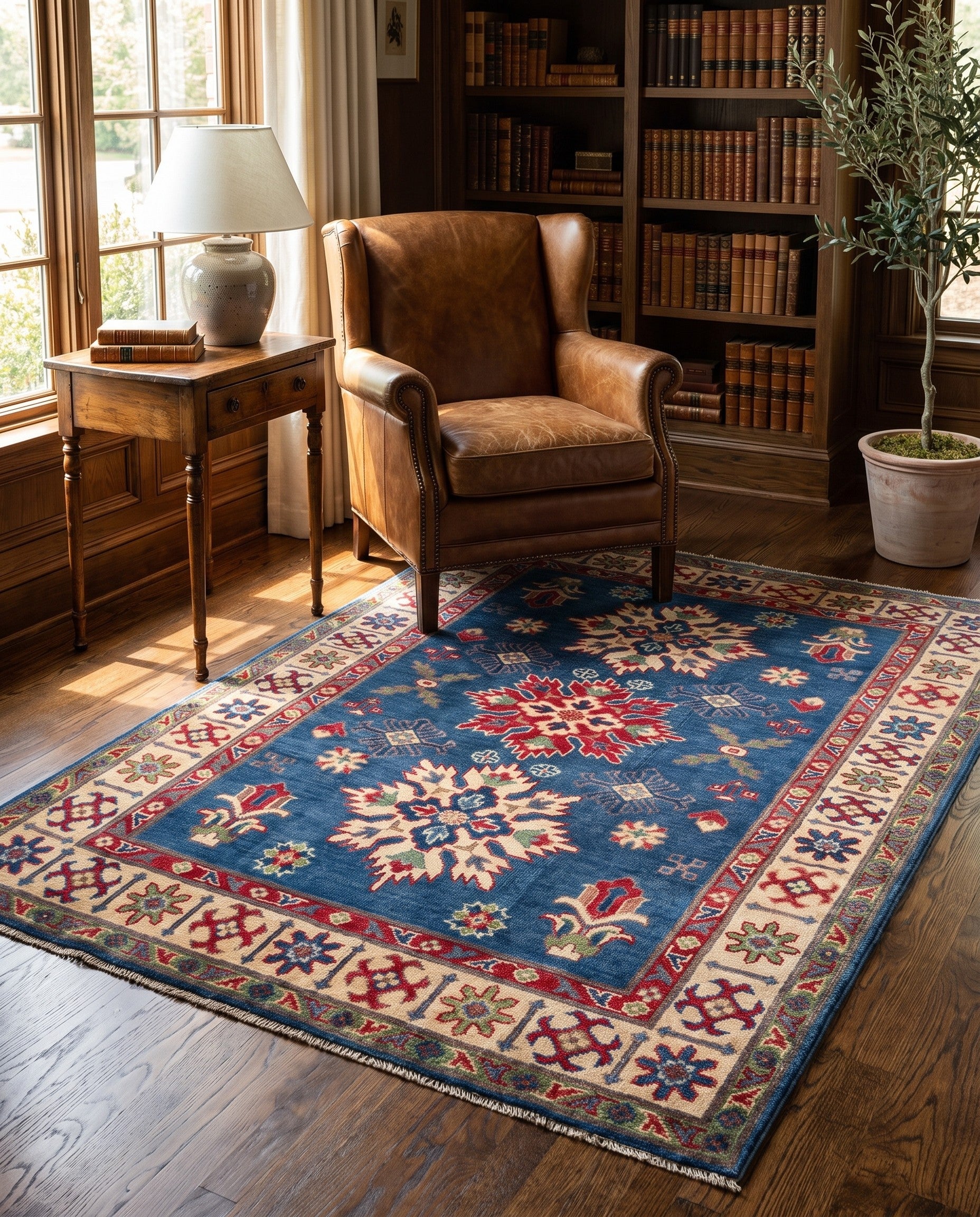 3' 11 x 5' 11 Hand Knotted Kazak Rug