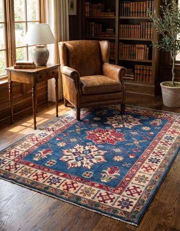 3' 11 x 5' 11 Hand Knotted Kazak Rug