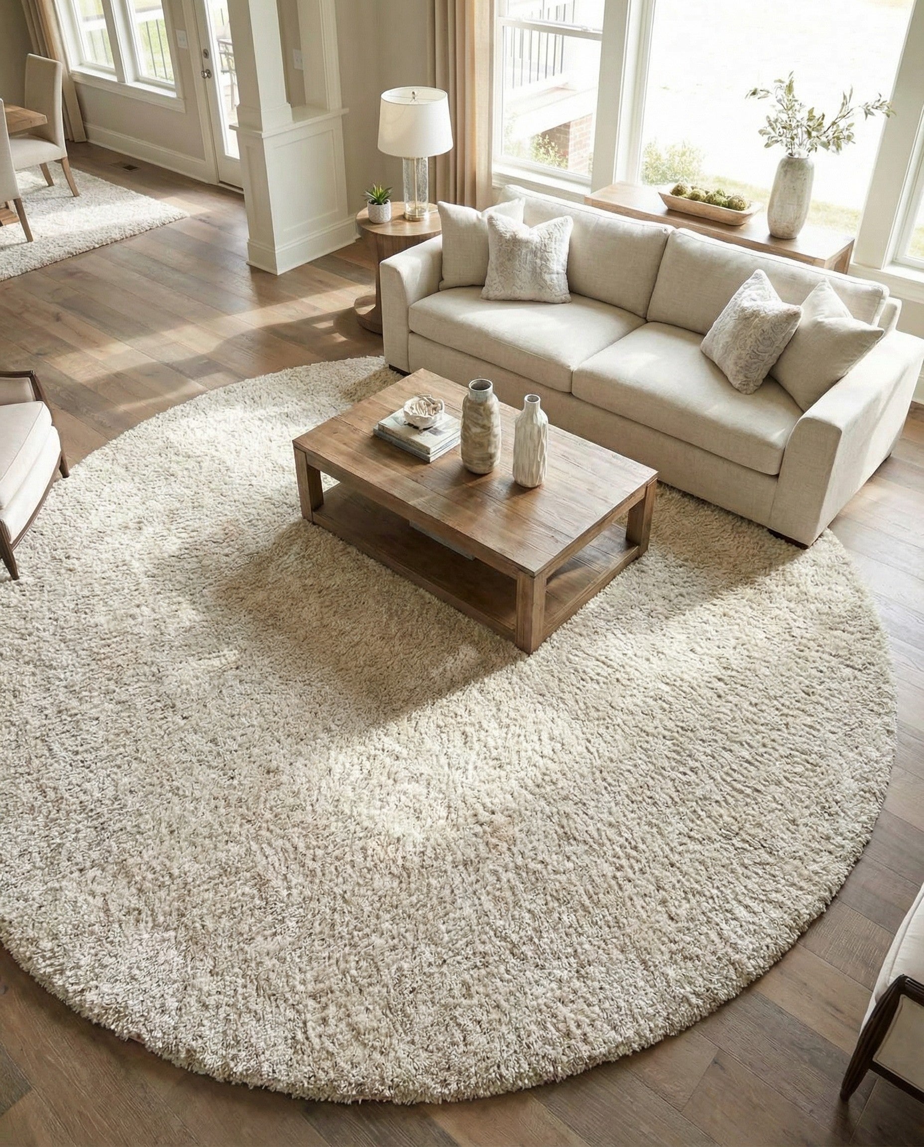 10' x 10' Lagom Shag Round Rug