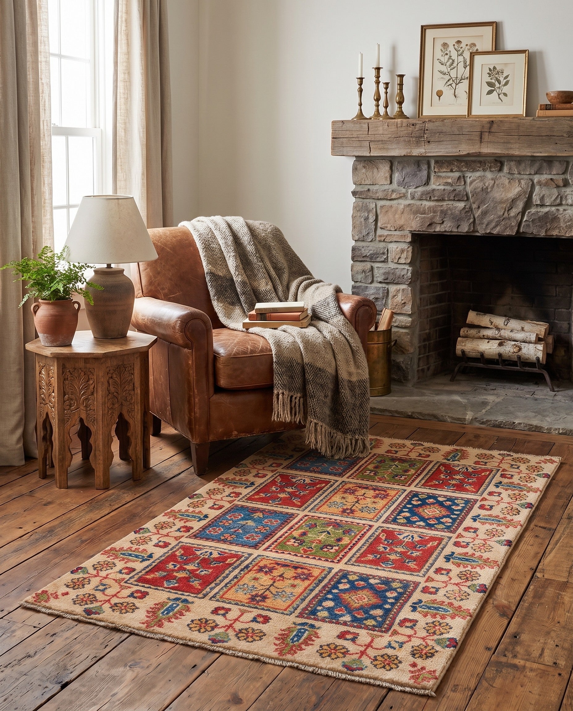 2' 8 x 4' 6 Hand Knotted Kazak Rug
