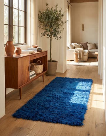 2' 4 x 4' 8 Hand Knotted Moroccan Wool Runner Rug