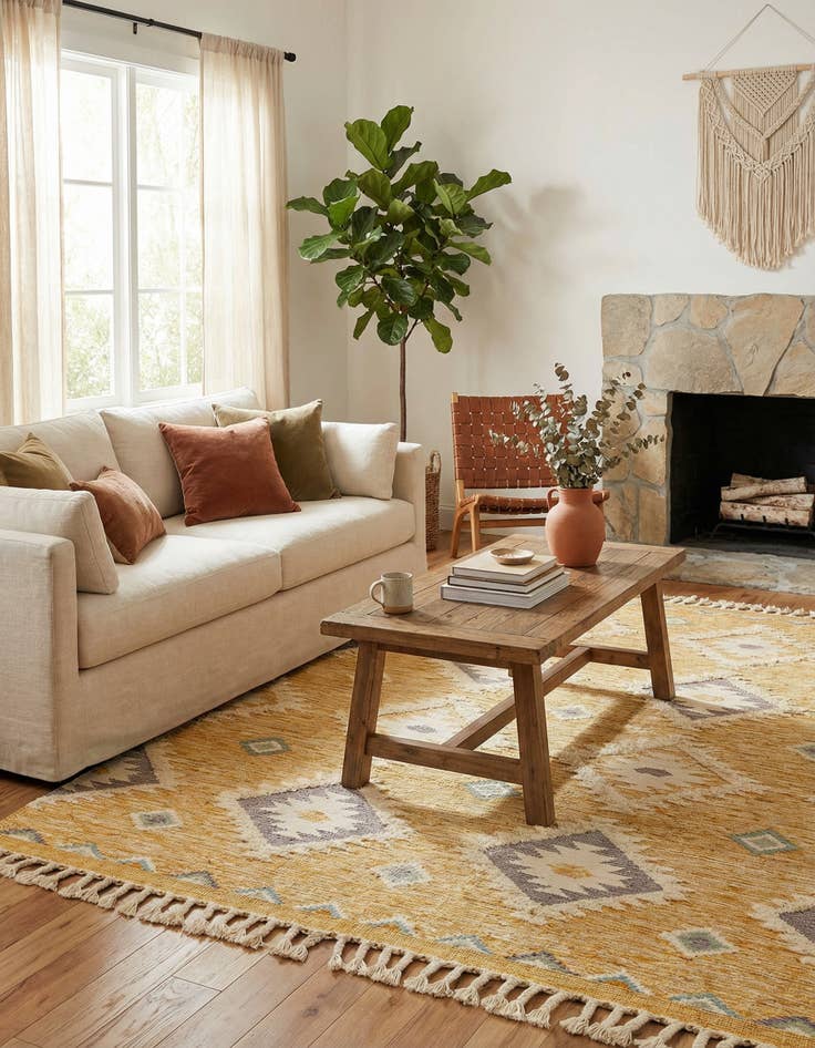 Detail image of 8' x 10' Hand Woven Arizona Wool Rug