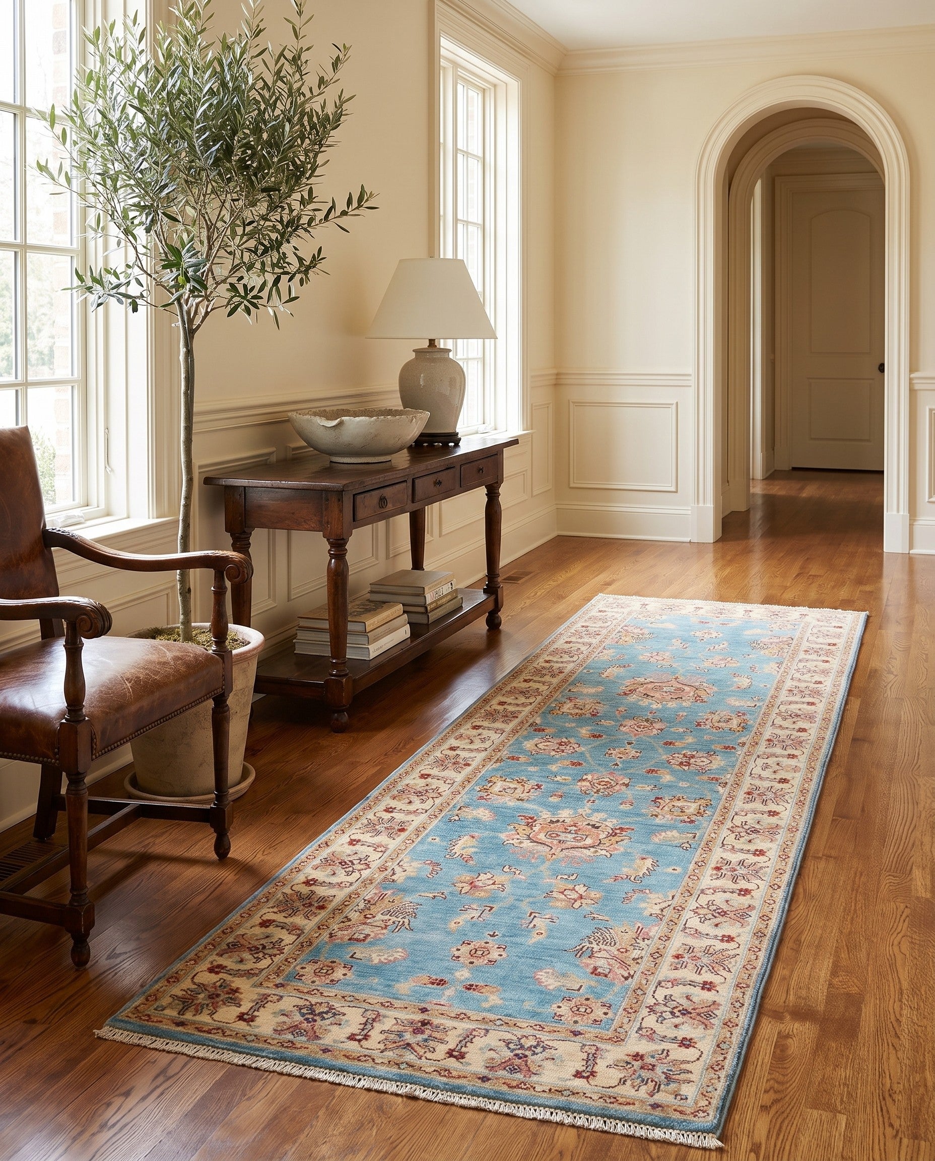 2' 11 x 8' 4 Hand Knotted Ariana Ziegler Runner Rug