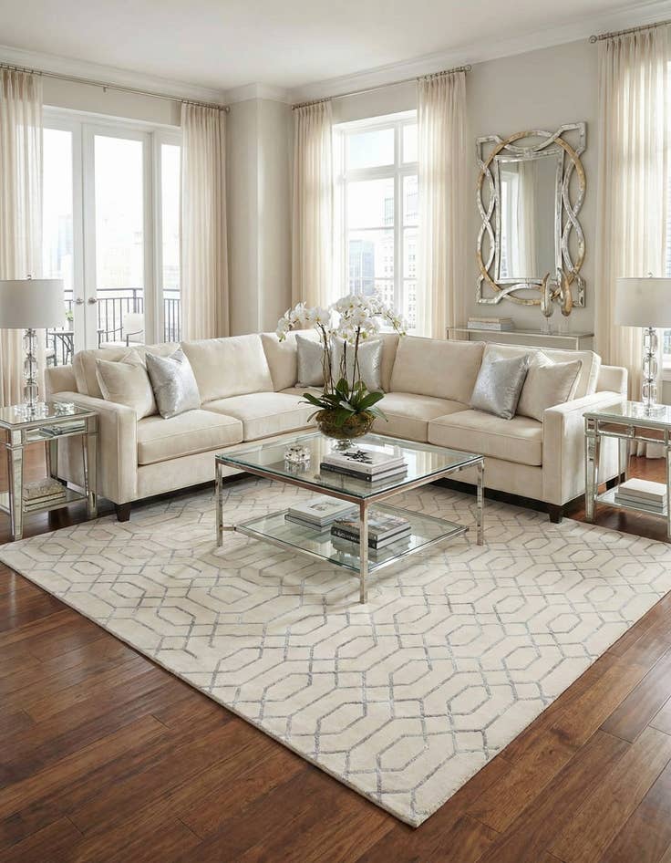 Detail image of 9' x 12'  Marilyn Monroe&trade; Glam Trellis Rug