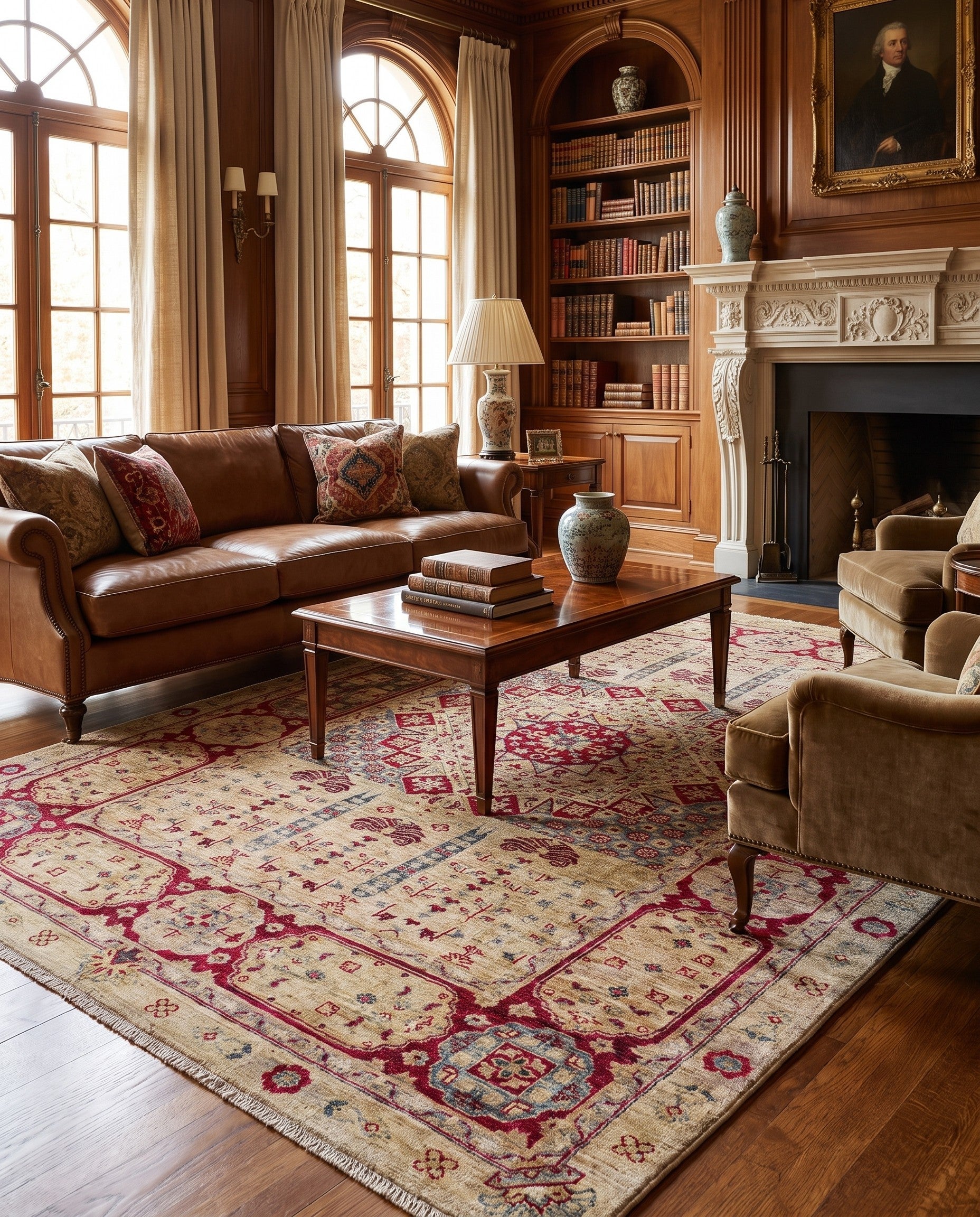 6' 1 x 8' 10 Hand Knotted Mamluk Ziegler Rug