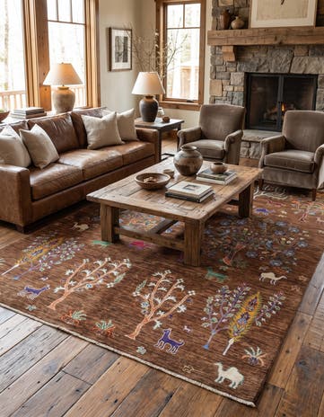 5' 8 x 8' 6 Hand Knotted Ariana Ziegler Rug