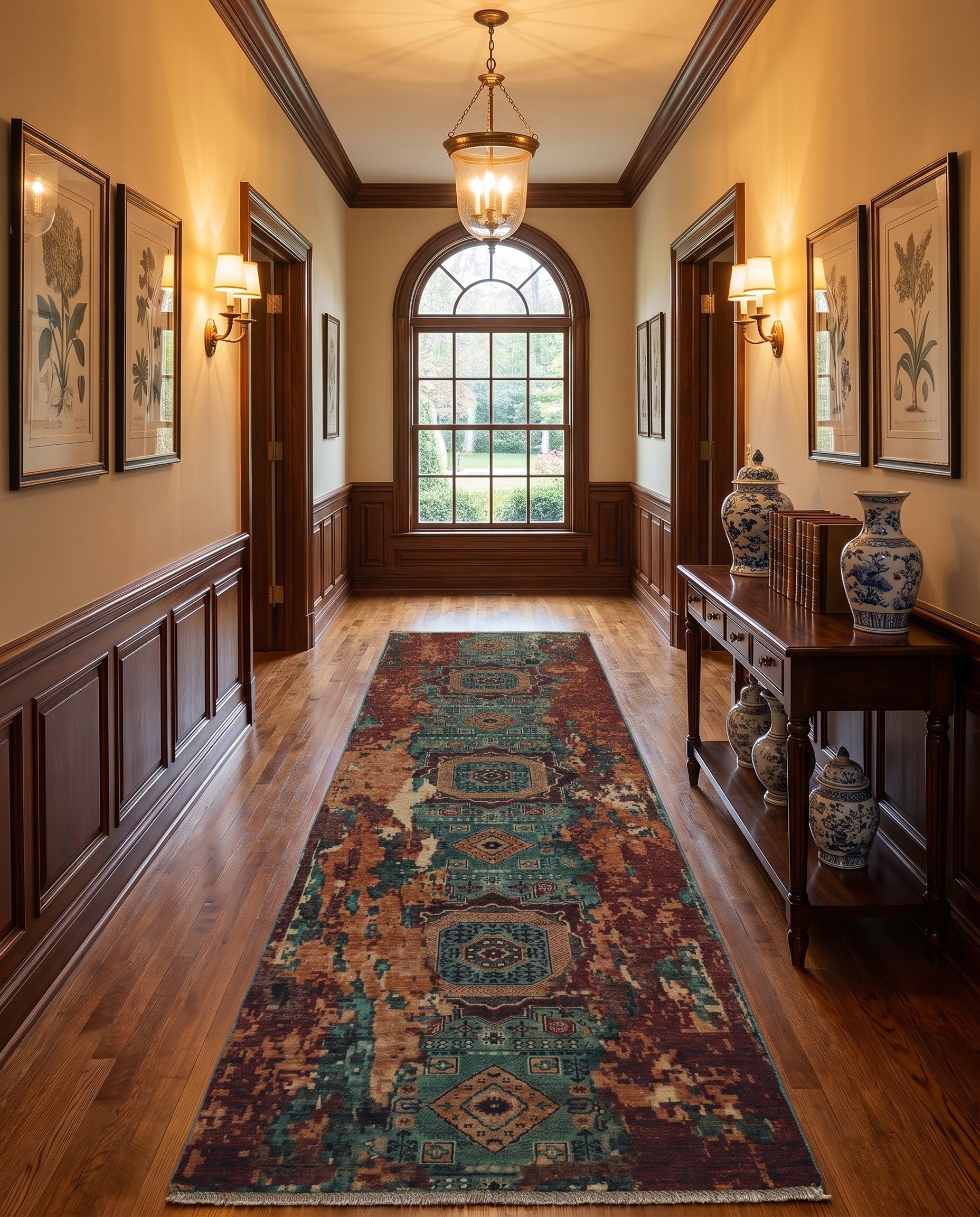 2' 11 x 10' 3 Hand Knotted Mamluk Ziegler Runner Rug