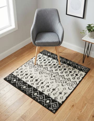 3' x 3' Moroccan Trellis Square Rug