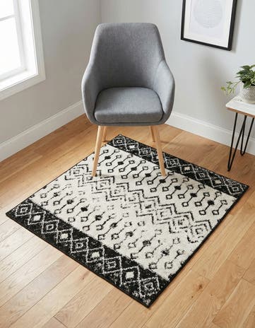3' x 3' Moroccan Trellis Square Rug