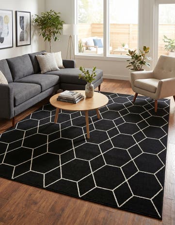 9' x 12' Lattice Frieze Rug