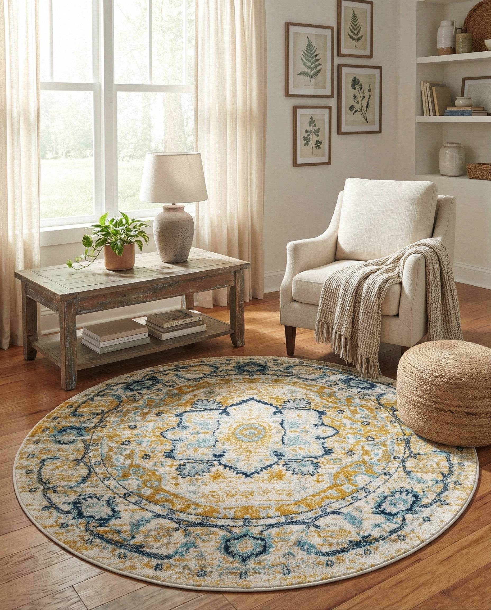 5' x 5' Madeline Vintage Round Rug