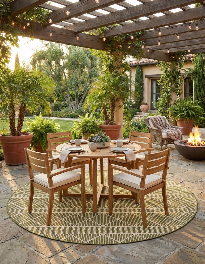 7' 10 x 7' 10 Easy-Clean Lattice Indoor / Outdoo...