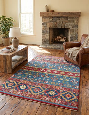 4' x 6' Hand Knotted Kazak Rug