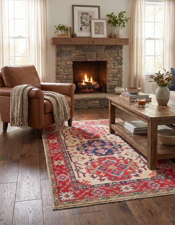 3' 3 x 5' Hand Knotted Kazak Rug