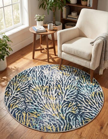 4' x 4' Ariel Round Rug