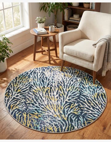 4' x 4' Ariel Round Rug