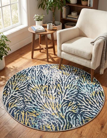 4' x 4' Ariel Round Rug