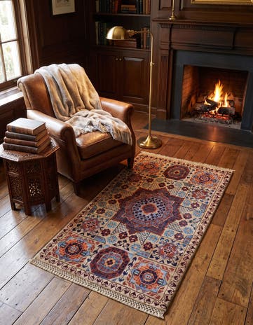 1' 10 x 3' 2 Hand Knotted Mamluk Ziegler Rug