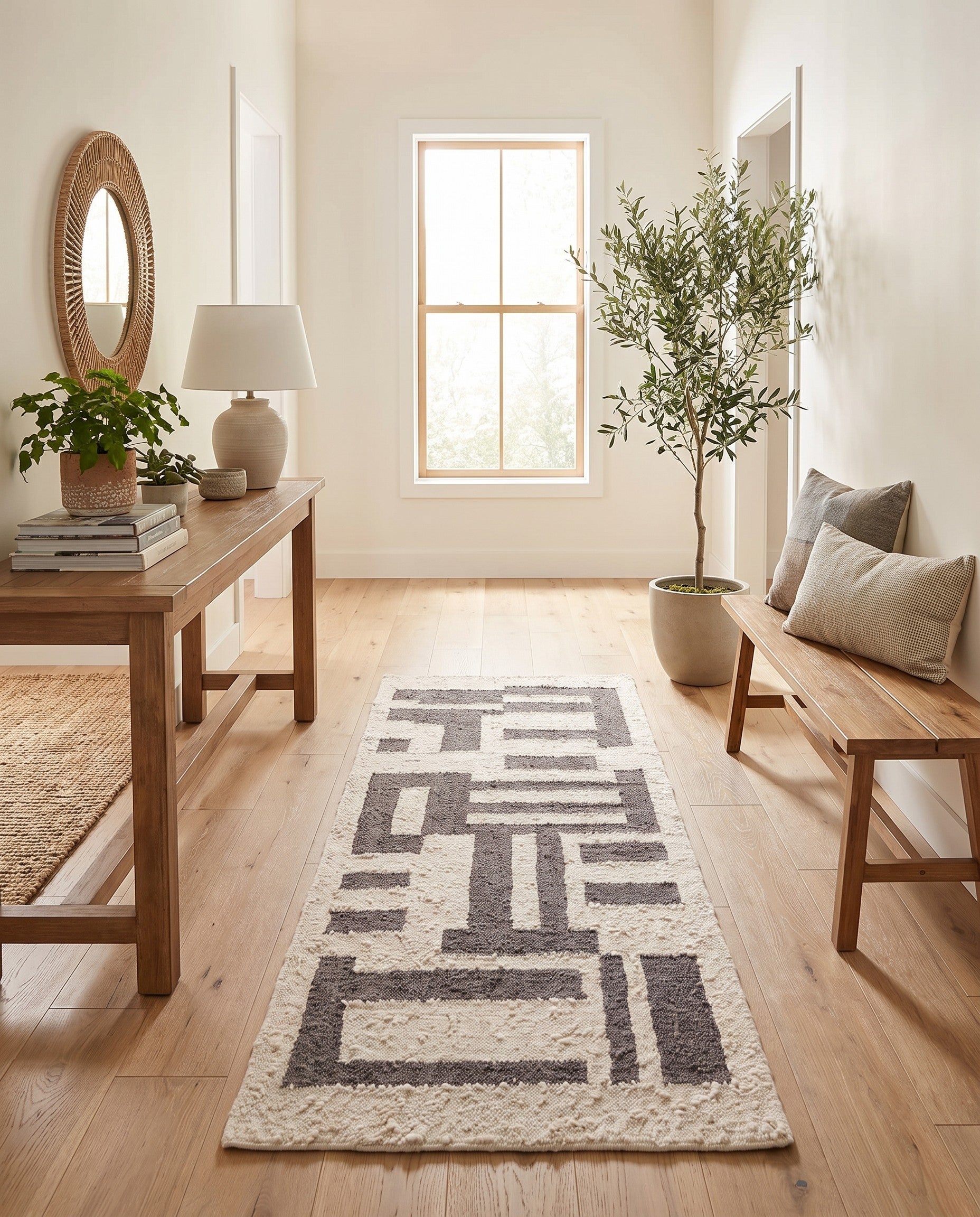 3' 1 x 8' 3 Hand Knotted Moroccan Wool Runner Rug