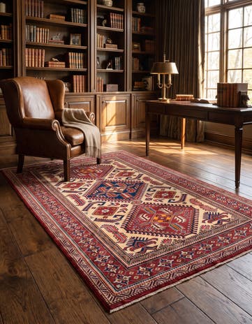 4' 2 x 6' 3 Hand Knotted Shirvan Rug